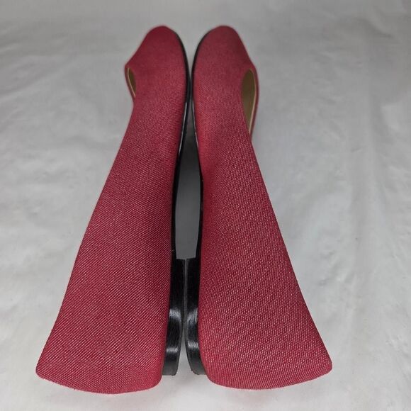 Coach and Four Red Metallic Melitta Flats Shoes Size 8.5  Shimmer Finish - Picture 5 of 8